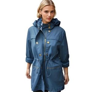 NWT Ciao Milano Kasia Rain Jacket French Blue XS